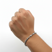 925 Sterling Silver 7 Inch Men's Rope Bracelet